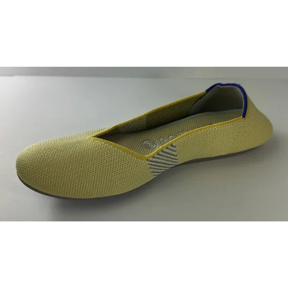 Rothy's Round Toe The Flat Ballet Slip On Knit Shoes Sunshine Yellow Women's 7.5 - Picture 13 of 16